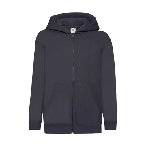 Gyerek Pulóver Kapucnis Hosszú ujjú Fruit of the Loom Classic Hooded Sweat Jacket Kids   Mély s