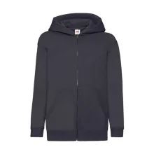 Gyerek Pulóver Kapucnis Hosszú ujjú Fruit of the Loom Classic Hooded Sweat Jacket Kids   Mély s