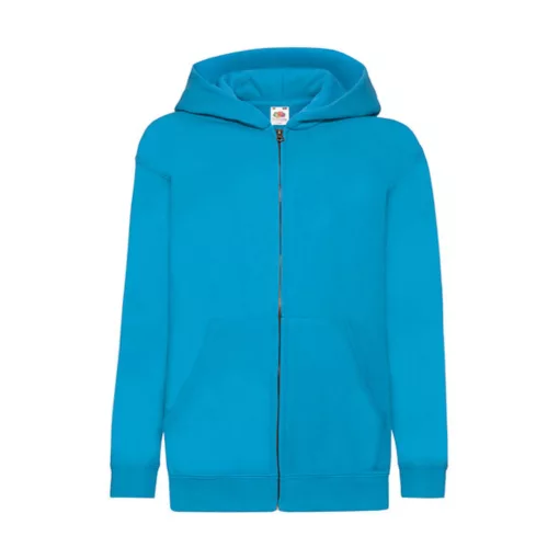 Gyerek Pulóver Kapucnis Hosszú ujjú Fruit of the Loom Classic Hooded Sweat Jacket Kids   Azur k