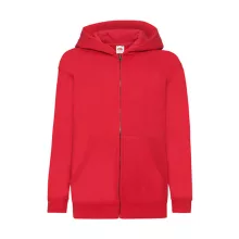 Gyerek Pulóver Kapucnis Hosszú ujjú Fruit of the Loom Classic Hooded Sweat Jacket Kids   Piros