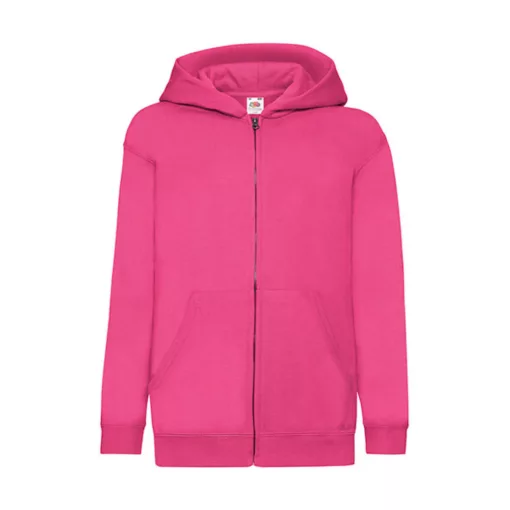 Gyerek Pulóver Kapucnis Hosszú ujjú Fruit of the Loom Classic Hooded Sweat Jacket Kids   Fuchsi