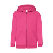 Gyerek Pulóver Kapucnis Hosszú ujjú Fruit of the Loom Classic Hooded Sweat Jacket Kids   Fuchsi