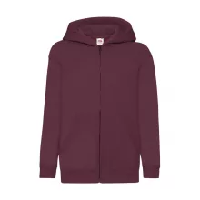 Gyerek kapucnis hosszú ujjú pulóver Fruit of the Loom Kids' Classic Hooded Sweat Jacket 128 (7-