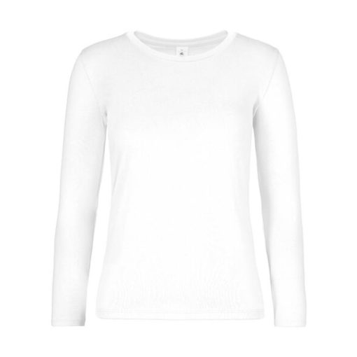 Női hosszú ujjú póló B&C #E190 LSL /women -S, Fehér