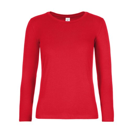 Női hosszú ujjú póló B&C #E190 LSL /women -XS, Piros