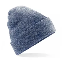 Uniszex téli sapka Beechfield Original Cuffed Beanie Egy méret, Heather Sötétkék (navy)