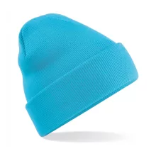 Uniszex téli sapka Beechfield B45 Original Cuffed Beanie Egy méret, Surf Kék