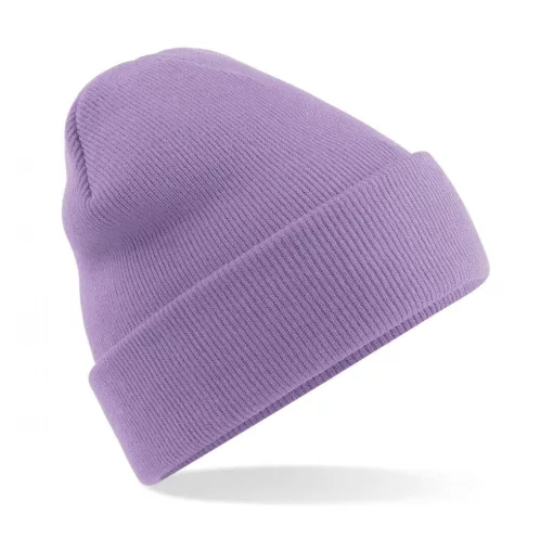Uniszex téli sapka Beechfield Original Cuffed Beanie Egy méret, Levendula
