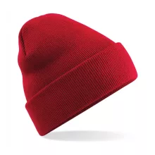 Uniszex téli sapka Beechfield Original Cuffed Beanie Egy méret, Piros