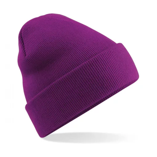Uniszex téli sapka Beechfield Original Cuffed Beanie Egy méret, Magenta