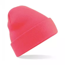 Uniszex téli sapka Beechfield Original Cuffed Beanie Egy méret, Fluorescent Rózsaszín