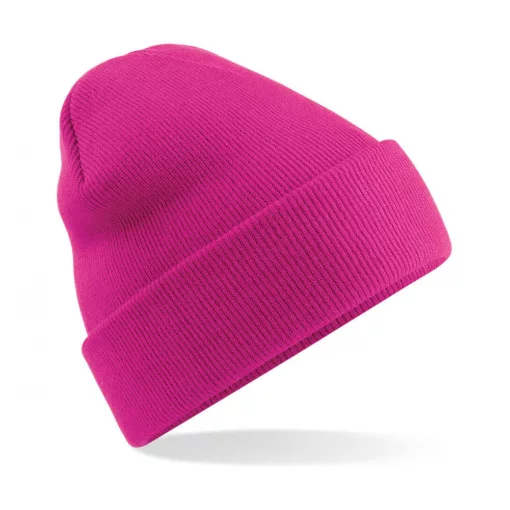 Uniszex téli sapka Beechfield Original Cuffed Beanie Egy méret, Fuchsia