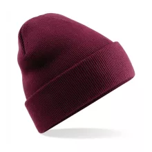 Uniszex téli sapka Beechfield Original Cuffed Beanie Egy méret, Burgundi