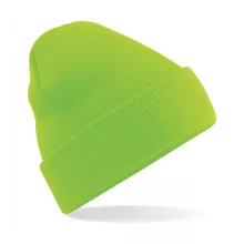 Uniszex téli sapka Beechfield Original Cuffed Beanie Egy méret, Fluorescent Green