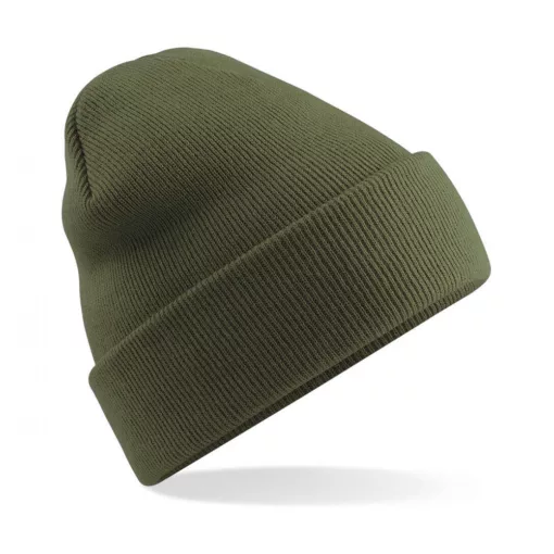 Uniszex téli sapka Beechfield Original Cuffed Beanie Egy méret, Moss Green