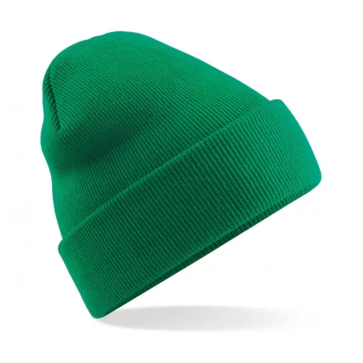Uniszex téli sapka Beechfield Original Cuffed Beanie Egy méret, Kelly zöld