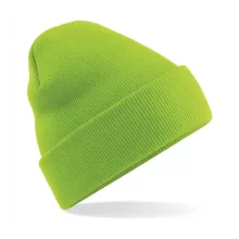 Uniszex téli sapka Beechfield Original Cuffed Beanie Egy méret, Lime zöld