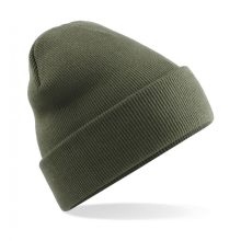 Uniszex téli sapka Beechfield Original Cuffed Beanie Egy méret, Oliva zöld