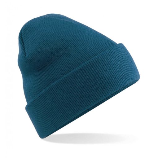 Uniszex téli sapka Beechfield Original Cuffed Beanie Egy méret, Petrol
