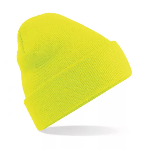 Uniszex téli sapka Beechfield Original Cuffed Beanie Egy méret, Fluorescent Sárga