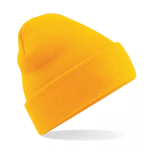 Uniszex téli sapka Beechfield Original Cuffed Beanie Egy méret, Aranysárga