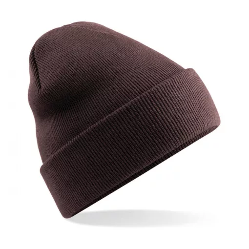 Uniszex téli sapka Beechfield Original Cuffed Beanie Egy méret, Csokoládébarna