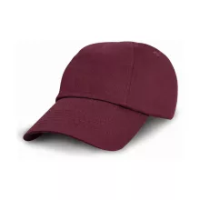 Gyerek sapka Result Caps Junior Low Profil Cotton Cap Egy méret, Burgundi vörös