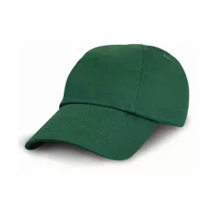 Gyerek sapka Result Caps Junior Low Profil Cotton Cap Egy méret, Sötétzöld