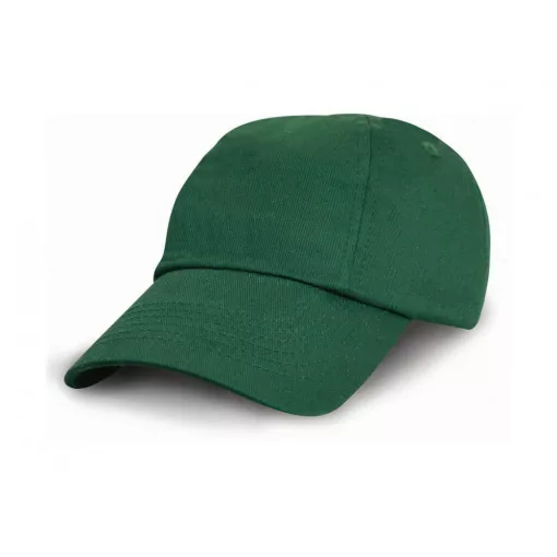 Gyerek sapka Result Caps Junior Low Profil Cotton Cap Egy méret, Sötétzöld