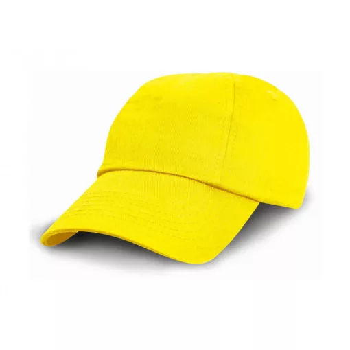 Gyerek sapka Result Caps Junior Low Profil Cotton Cap Egy méret, Sárga