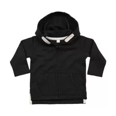 Bébi Kabát Kapucnis Hosszú ujjú BabyBugz Baby Hoodie -18-24 hónapos, Fekete