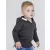 Bébi Kabát Kapucnis Hosszú ujjú BabyBugz Baby Hoodie -18-24 hónapos, Fekete