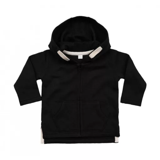 Gyerek kapucnis hosszú ujjú kabát BabyBugz Baby Hoodie 4-5 yrs, Fekete