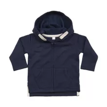 Bébi Kabát Kapucnis Hosszú ujjú BabyBugz Baby Hoodie -6-12 hónapos, Nautical Navy