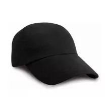 Gyerek sapka Result Caps Junior Brushed Cotton Cap Egy méret, Fekete