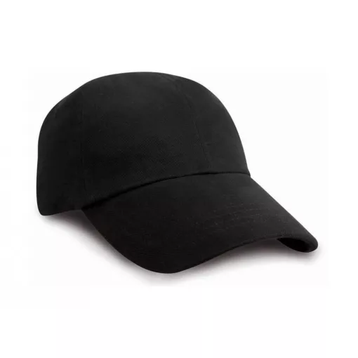 Gyerek sapka Result Caps Junior Brushed Cotton Cap Egy méret, Fekete