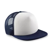 Gyerek sapka Beechfield Junior Vintage Snapback Trucker - One Size, Sötétkék (navy)/Fehér