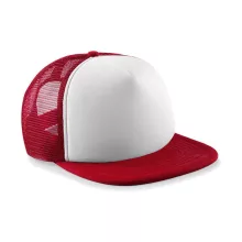 Gyerek sapka Beechfield Junior Vintage Snapback Trucker - One Size, Piros/Fehér