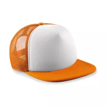 Gyerek sapka Beechfield Junior Vintage Snapback Trucker - One Size, Narancssárga/Fehér