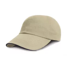 Gyerek sapka Result Caps Junior Brushed Cotton Cap Egy méret, Naturál/Sötétkék (navy)