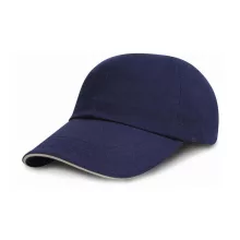 Gyerek sapka Result Caps Junior Brushed Cotton Cap Egy méret, Sötétkék (navy)/Fehér
