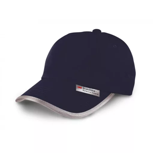 Férfi fényvisszaverő ruha Result Caps Reflective Cap Egy méret, Sötétkék (navy)