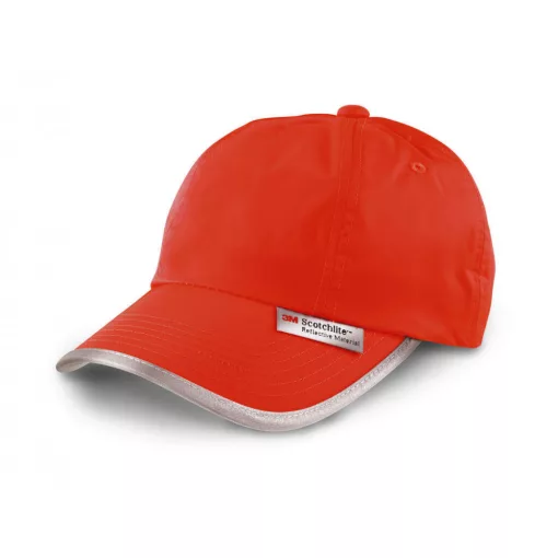 Férfi fényvisszaverő ruha Result Caps Reflective Cap Egy méret, Fluorescent Narancssárga