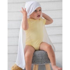 Bébi kapucnis organikus takaró BabyBugz Baby Organic Hooded Blanket Egy méret, Fehér/Fehér Organ