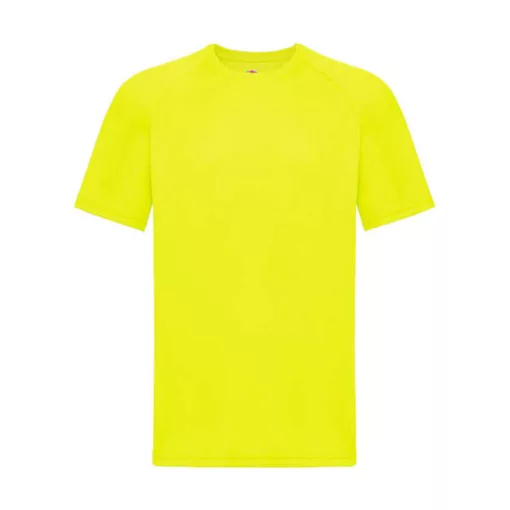 Férfi póló  Rövid ujjú Fruit of the Loom Performance T   Világos sárga   urespolo.hu