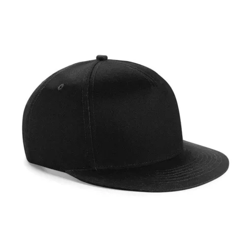 Uniszex sapka Beechfield Youth Size Snapback - One Size, Fekete/Fekete