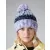   Uniszex téli kötött sapka Beechfield Corkscrew Pom Pom Beanie B486 Marine Splash