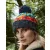   Uniszex téli kötött sapka Beechfield Corkscrew Pom Pom Beanie B486 Marine Splash