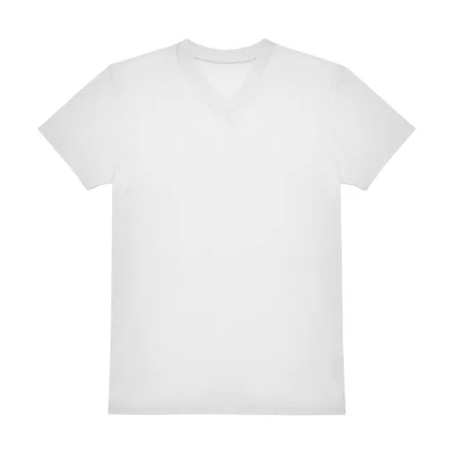 B and C #E150 V T-Shirt TU008 White L