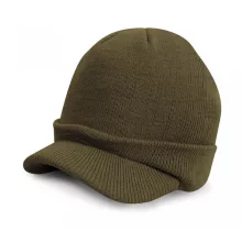 Gyerek kötött sapka Result Caps Youth Esco Army Knitted Hat Egy méret, Oliva zöld Mash